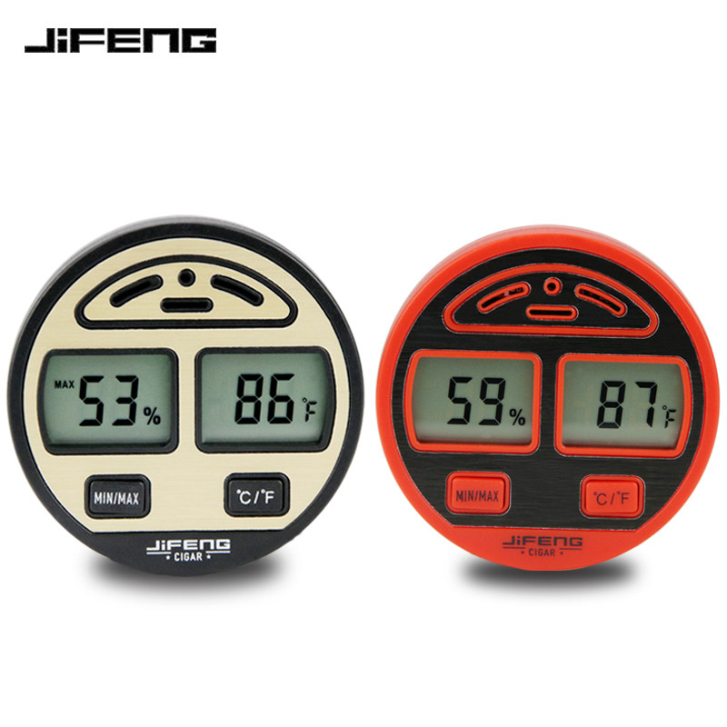 JIFENG cigar temperature and humidity meter household high-precision electronic room thermometer mini cigar hygrometer portable