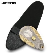 JIFENG Monsoon Cigar Cutter Portable Smooth Sharp Double-Edged Scissors Semi-Automatic Retro Multicolor Cigar Cutters
