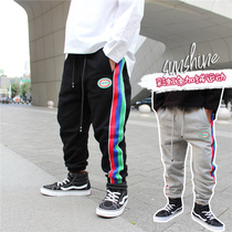 Boys pants childrens sports pants autumn and winter new Korean version boys loose childrens baby fleece trousers