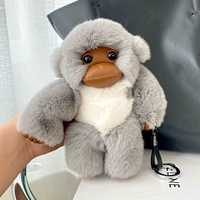 Серый (из натурального меха кролика рекс)