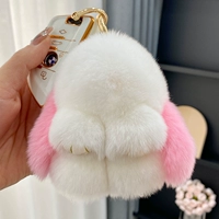 Белый + розовый истинный рекс производство волос кролика