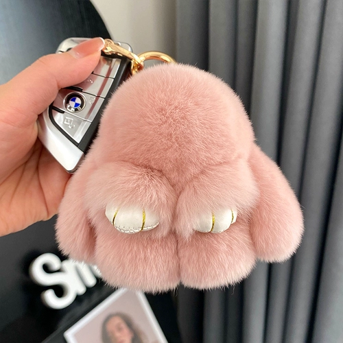 Оригинальная милая плюшевая кукла, кролик, маленький брелок, аксессуар на рюкзак, подвеска