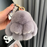 Темно-серый (из натурального меха кролика рекс) 10см.