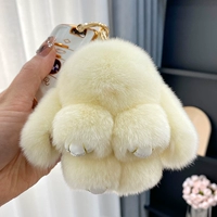 Не совсем белая настоящая прическа кролика REX