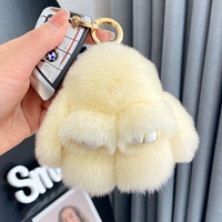 Кремовый (из меха кролика рекс) 10см.