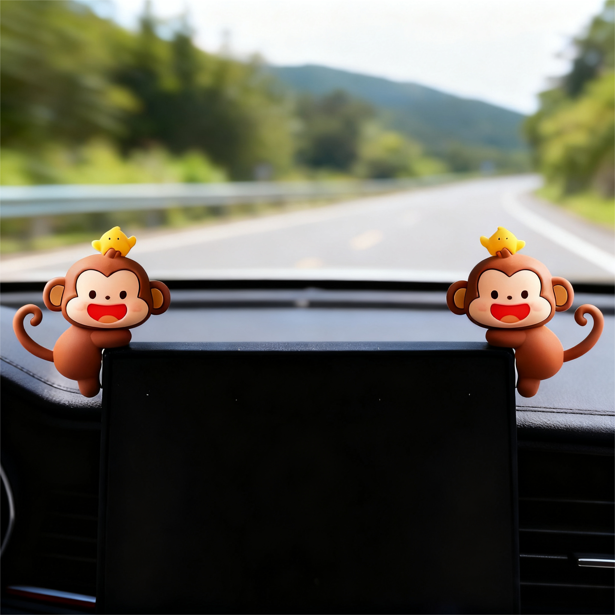 Little Monkey Car Interior Decoration 2026 Internet Celebrity New Model Cute and Fun Dashboard Decoration Good Item for Girls