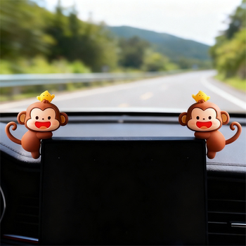 Little Monkey Car Interior Decoration 2026 Internet Celebrity New Model Cute and Fun Dashboard Decoration Good Item for Girls