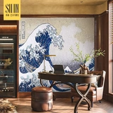 Волновая стеклянная мозаика японская стиль массаш