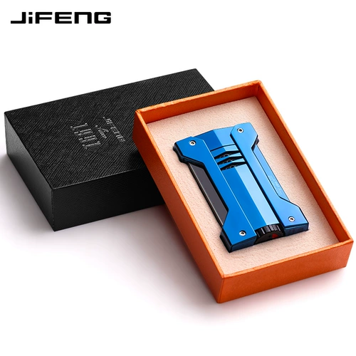 Модная портативная металлическая зажигалка, ветрозащитная подарочная коробка, упаковка