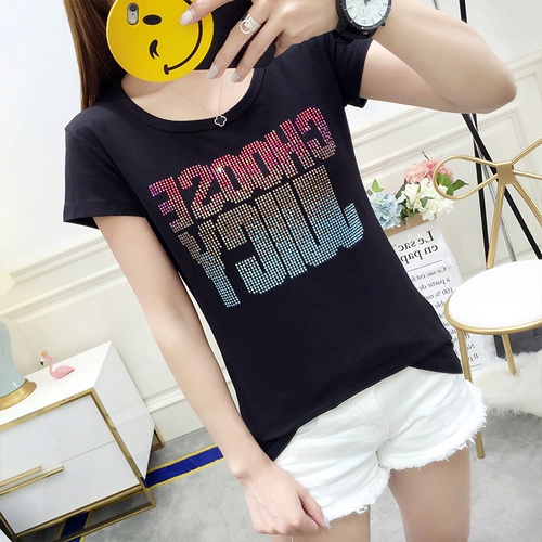 Приятная телу хлопковая футболка с коротким рукавом, 2021 года, облегающий крой