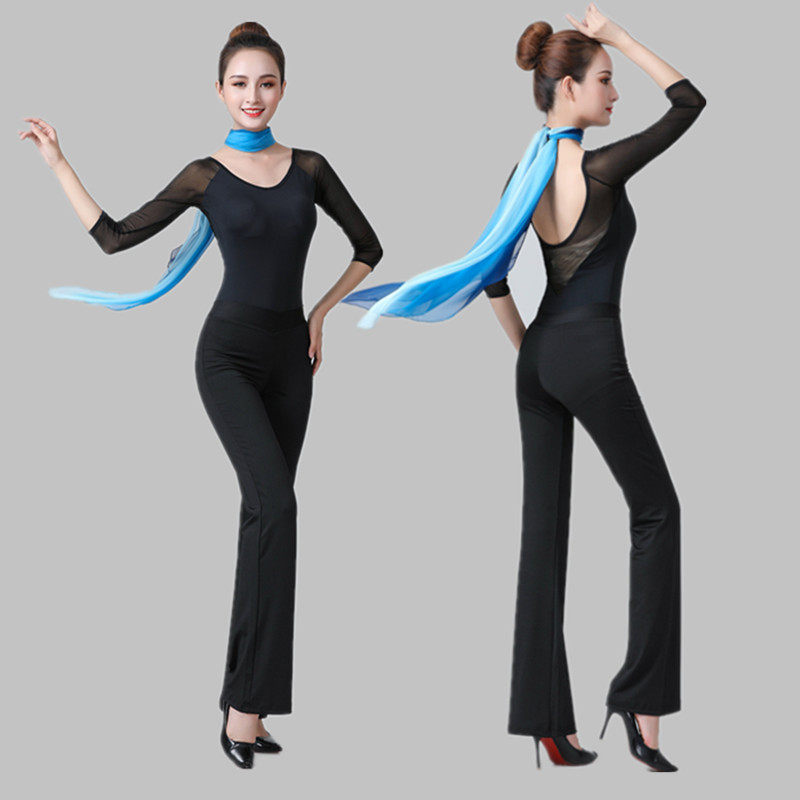 Xin Hai Body Gift Instrument Training Clothing Women's Summer High-end Black Suit Type Body Tutor Ballet Dance Practice Service