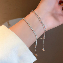Brief Silver Color Wave Light Clear Geometric Bracelet Women 2021 New Wave Fashion 100 Hitch A Little Crowdsourced Design Feel