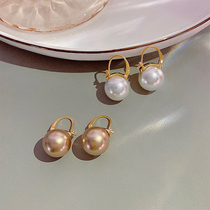 South Korea Brief Small Pearl Earrings Earrings Woman Ins Small Crowd-style Superior Sense Earrings Personality 100 Touch Temperament Ear Button