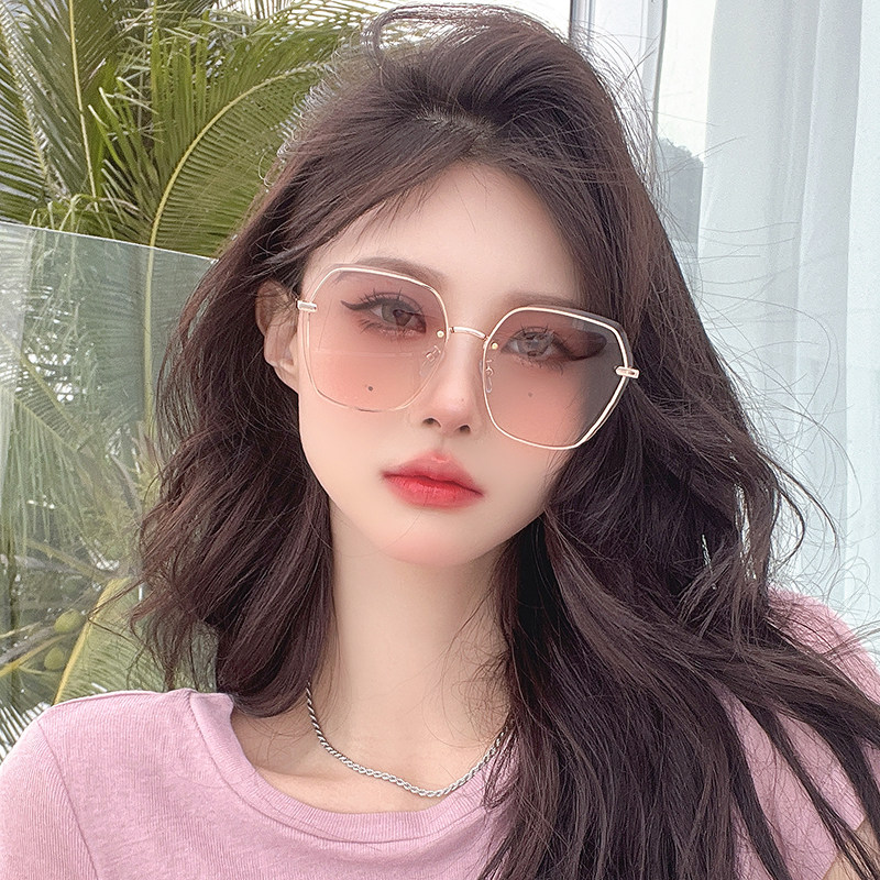 2025 New Trendy Brown Sunglasses for Women, Summer Sun Protection, Uv Protection, Sunglasses for Big Faces, Slimming, High-End Feel