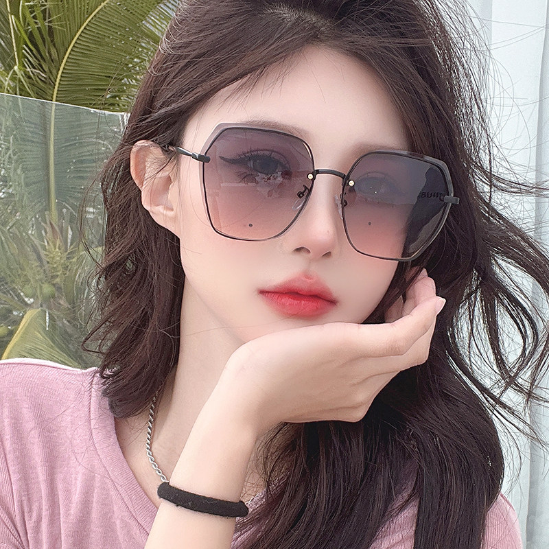 2025 New Trendy Brown Sunglasses for Women, Summer Sun Protection, Uv Protection, Sunglasses for Big Faces, Slimming, High-End Feel