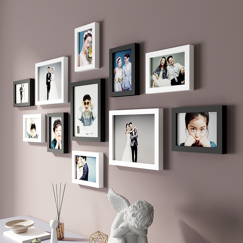 Photo wall wall decoration of the wall without punch frame hanging wall combination washing photo wall with creative wall wall wall
