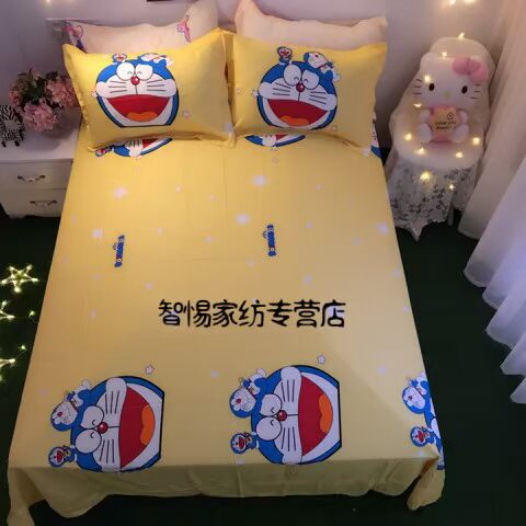 Hello Kitty phim hoạt hình mèo HelloKitty trẻ em bông giường ngủ ở một gia đình bốn ký túc xá sinh viên - Bộ đồ giường trẻ em 	bộ chăn ga gối quây cũi cho bé	