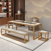 Новый китайский стиль столов и комбинации стул Простые, современный легкий роскошный Zen Kung Fu Kung Fu Чайный чай с твердым деревом Тайвань