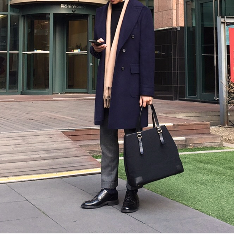 polo coat British retro style polo coat Men's winter decoration body long cashmere wool coat