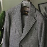 Ретро шерстяной костюм для отдыха, мужская куртка, облегающий крой