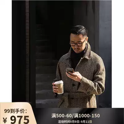balmacaancoat Balmaken Coat British Vintage Chiroe Slatted Belt Wool Coat Men
