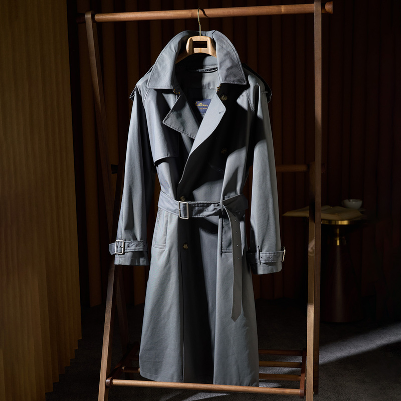 Trench Coat American Retro Trench Coat 2025 New Autumn and Winter Outwear Mid-Length Men's Outwear