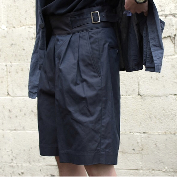 GurkhaShots retro tooling outline gshorts summer with pleats relaxed casual pants male pants Bermuda shorts