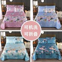 But see ice silk mat washable foldable 18m bed Roman Roland ice silk mat three-piece summer machine washable
