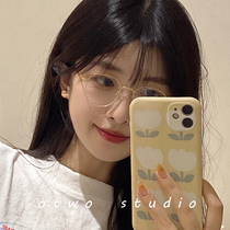 Net red gold silk edge small frame glasses frame myopia female ins Wind small face Korean version of tide students retro can be equipped with degrees