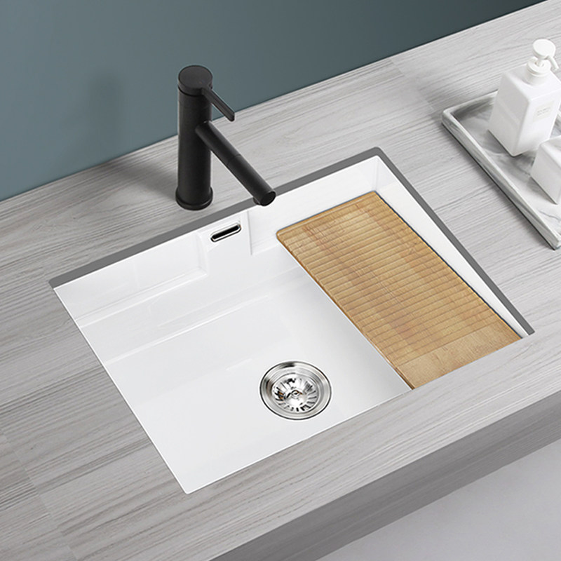 Ceramic deepened pelvic floor washbasin square basin Makeup Room Flat Bottom Flush Washbasin Laundry Basin Balcony Home