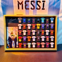 Messi C Ronaldo jersey badge solid wood photo frame hand-made football souvenir peripheral boyfriend birthday Chinese Valentines Day gift