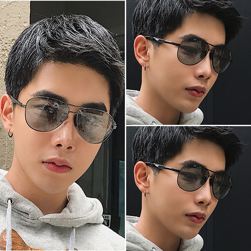 2022 new trendy men's polarized sunglasses driver special driving glasses anti-UV sunglasses myopia