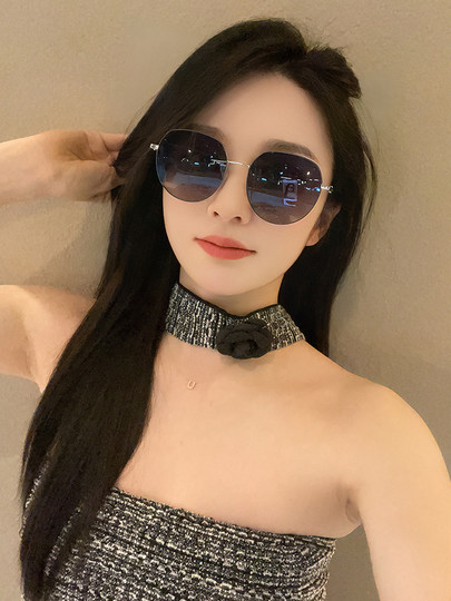 Myopia Sunglasses for Women, High-End Sun Protection, 2026 New Polarized Style, Slimming Effect for Large Faces, Prescription Sunglasses