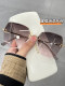 Frameless Cut-Edge Sunglasses for Women, Uv Protection, 2025 New Style, High-End, Face-Slimming, Sun Protection, Gradient Color Sunglasses