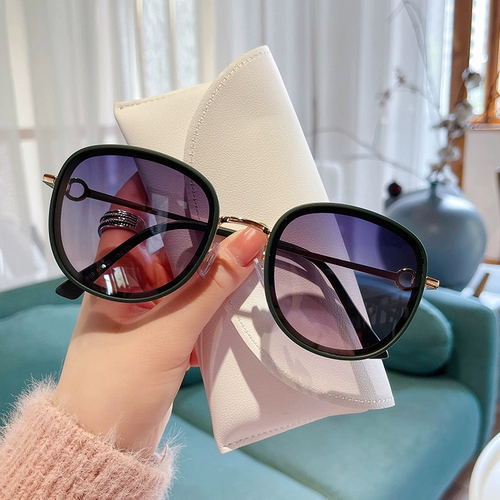 Модные солнцезащитные очки на солнечной энергии, по фигуре, защита от ультрафиолета, в корейском стиле