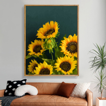 Sunflower Digital Oil Painting Diy Filled Color Painting Manually Filled Customer Hall Hand Painted Painted Painting Paint