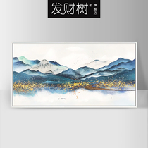 New Chinese living room hand-painted decorative painting abstract landscape landscape oil painting ink Chinese painting Dafen Village handmade