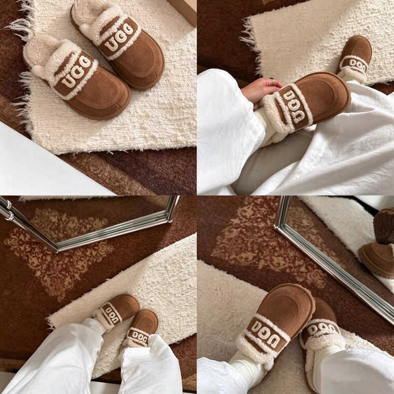 Australia 2026 New Style Snow Boots for Women, Leather and Fur Integrated Slippers, Height-Increasing, Non-Slip, Genuine Leather, Waterproof, Plus-Size Shoes with Real Fur