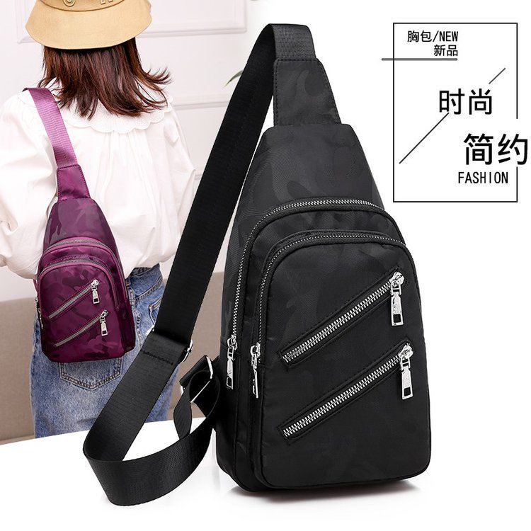 2023 New Fashion Lady Chest Bag Waterproof Oxford Cloth Backpack Single Shoulder Bag Large Capacity Tourist Leisure Skew Span-Taobao
