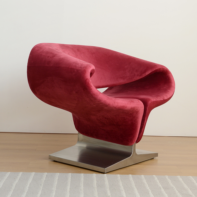 Modern Minimalist Designer Frog Chair, Creative Internet-Famous Unique Ribbon Chair, Home Leisure Business Reception Sofa Chair