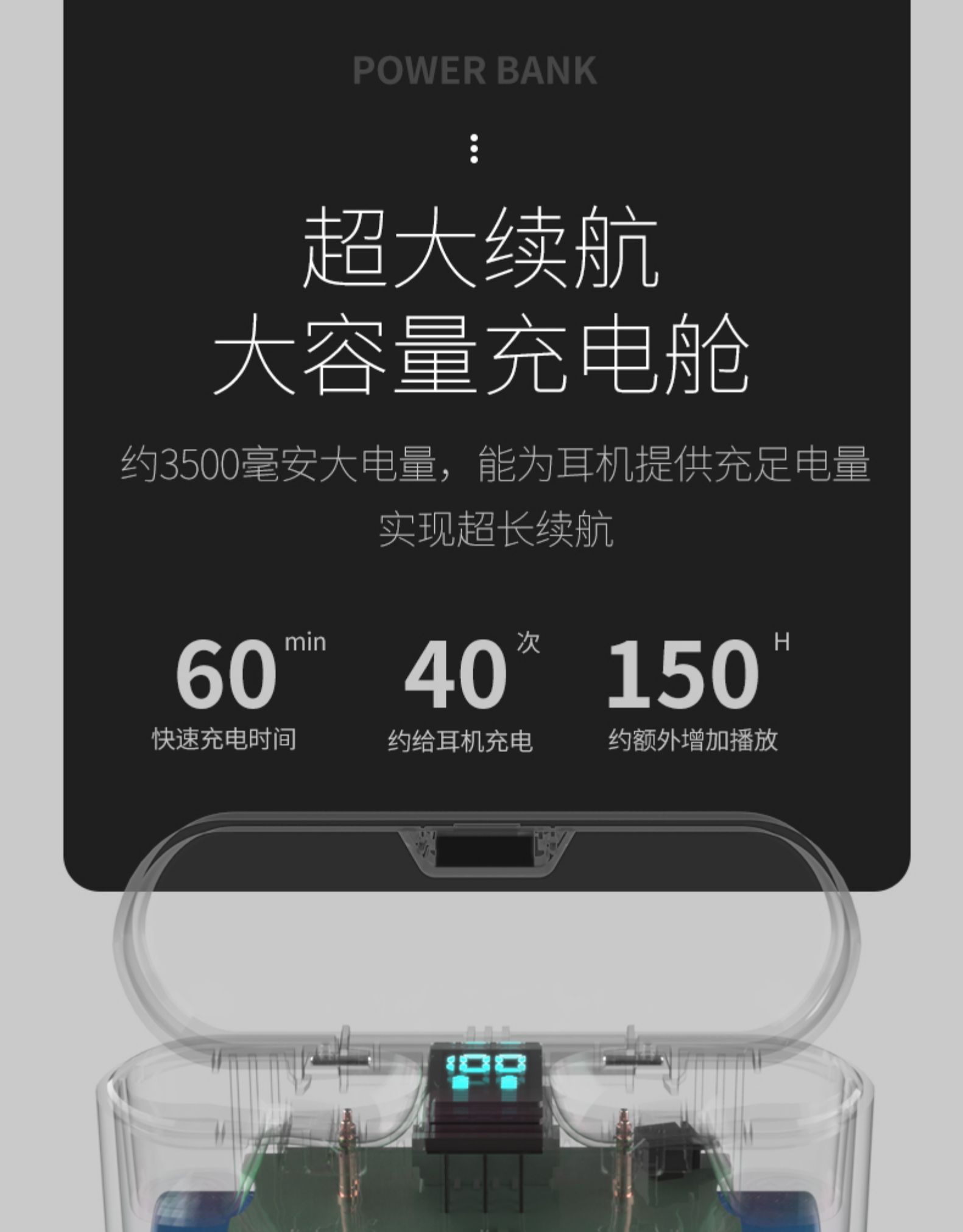 索爱 LED智能屏显 5.1蓝牙主动降噪耳机 图5