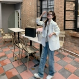 曾小咸 Летний базовый приятный телу лонгслив, в корейском стиле, оверсайз