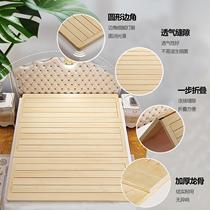 Pine hard bed board 1 8 m folding solid wood bed board row frame single 1 5 m widened hard board bed wooden mattress