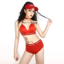 New ds performance clothing Bar nightclub dj female singer gogo night lead dance sexy red dynamic wind suit transport