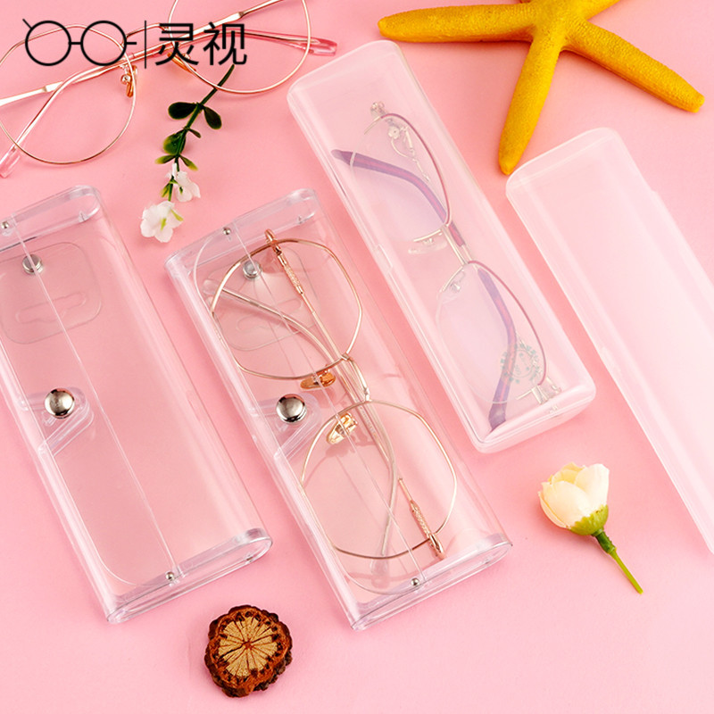 Transparent Glasses Case, Waterproof, Pressure-Resistant, Anti-Deformation, Unisex, for Myopia, Reading Glasses, Sunglasses, Eye Case ins Simple
