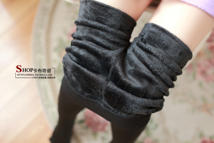 Mùa thu và mùa đông dày cộng với quần lửng nhung ấm chân ánh sáng nhân tạo vớ nữ màu thịt là quần legging đen mỏng phụ kiện thời trang nữ