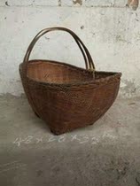 Memories] Old goods folk custom old bamboo basket handmade props for sale sub-items old bamboo basket old goods nostalgic bamboo basket bamboo weaving