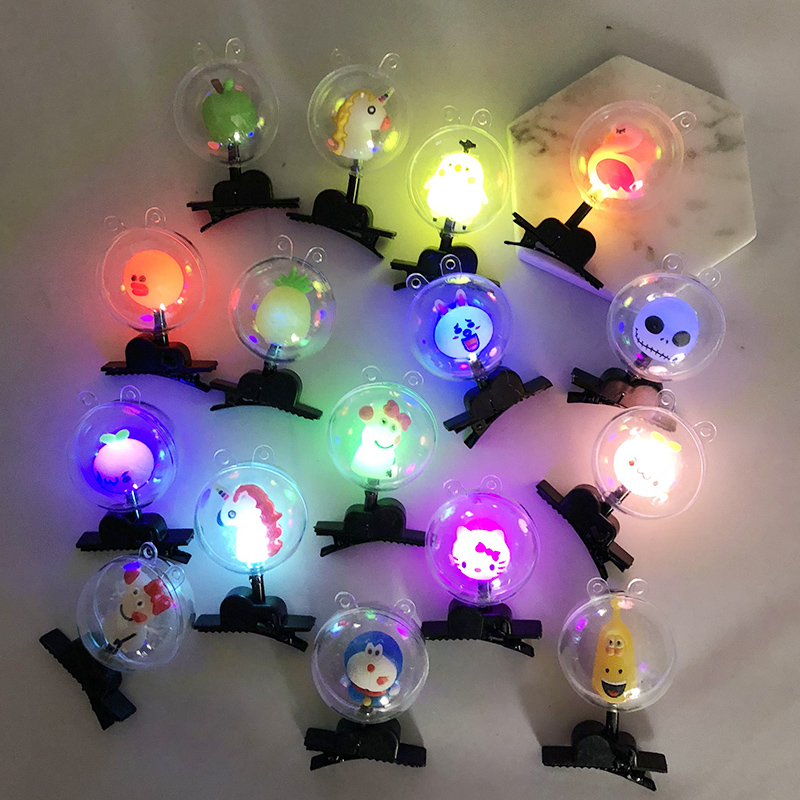 Micro business push drainage activities Scan code small gifts Creative luminous Bobo ball hairpin hairpin Children's toys