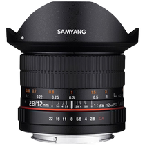 SAMYANG Samyang fisheye lens 180-degree large viewing angle 12mm F2 8T3 1 full-frame SLR micro-single 720RV panoramic splicing super wide