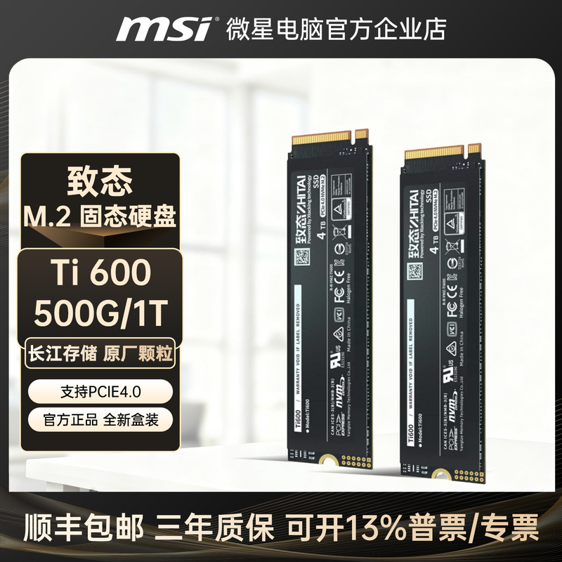 Zhìtài Tiplus 7100S Ti600 1T/2Tb/500G Zhìtài Yangtze Memory M.2 Solid State Drive